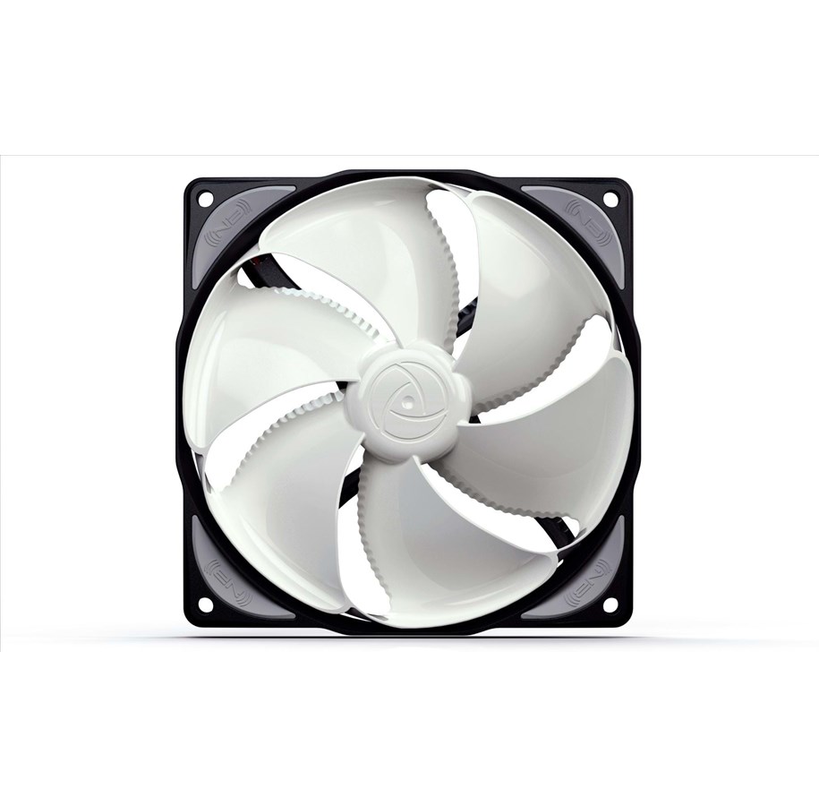 Gehäuselüfter - Blacknoise eLoop B12-3 - Gehäuselüfter - 120mm - Schwarz mit weißen Flügeln - 27 dBA - ITR-B12-3