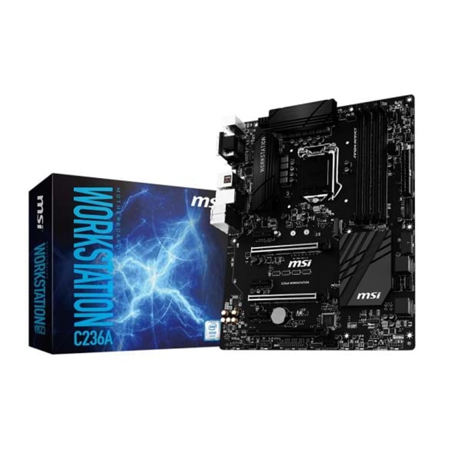 Mainboard - MSI C236A WORKSTATION Mainboard - Intel C236 - Intel LGA1151 socket - DDR4 RAM - ATX - C236A WORKSTATION