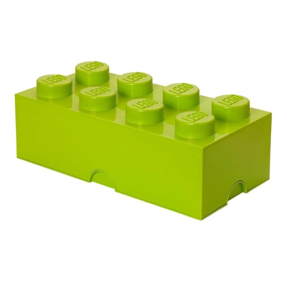 Kinderzimmer - LEGO Aufbewahrungsstein, 8 Noppen, lime grün - RC4004LG