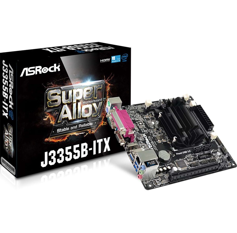 Mainboard - ASRock J3355B-ITX Mainboard - Intel Apollo Lake - Intel Onboard CPU socket - DDR3L (Low Voltage) RAM - Mini-ITX - J3355B-ITX