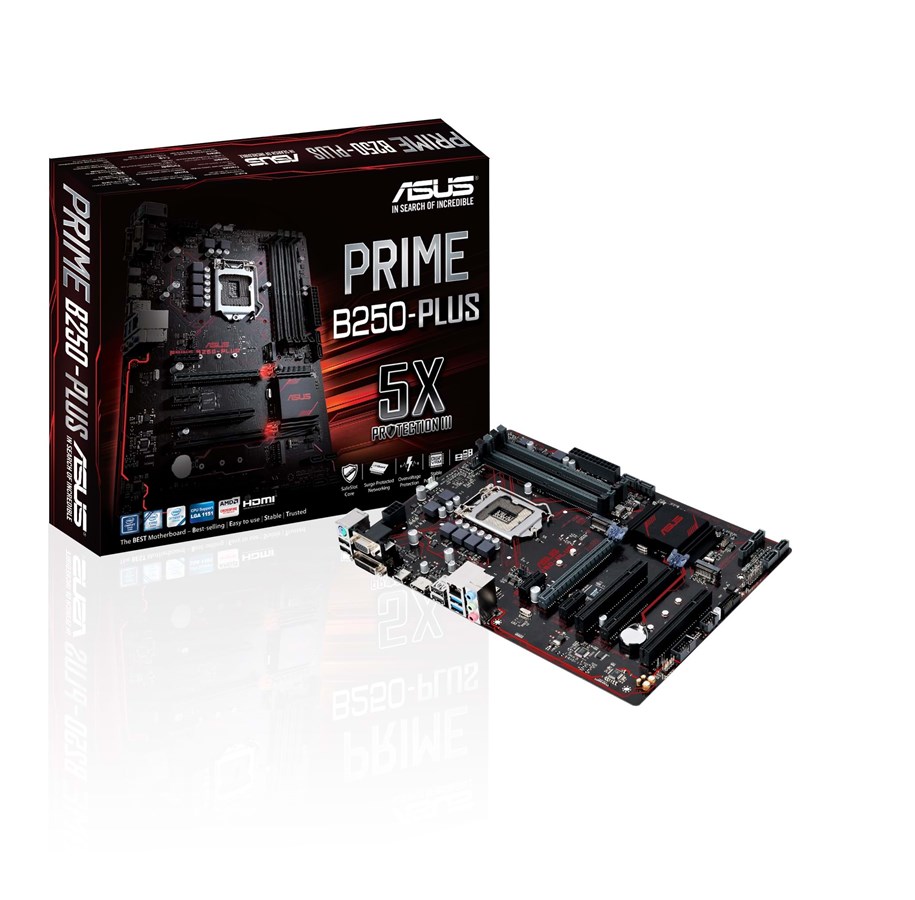 Mainboard - ASUS PRIME B250-PLUS Mainboard - Intel B250 - Intel LGA1151 socket - DDR4 RAM - ATX - 90MB0SJ0-M0EAY0
