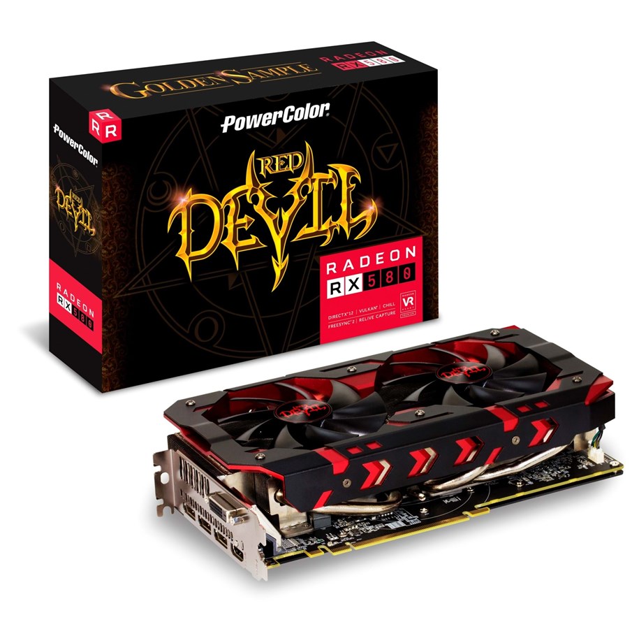 Grafikkarte - PowerColor Radeon RX 580 Red Devil Golden Sample - 8GB GDDR5 RAM - Grafikkarte - AXRX 580 8GBD5-3DHG/OC