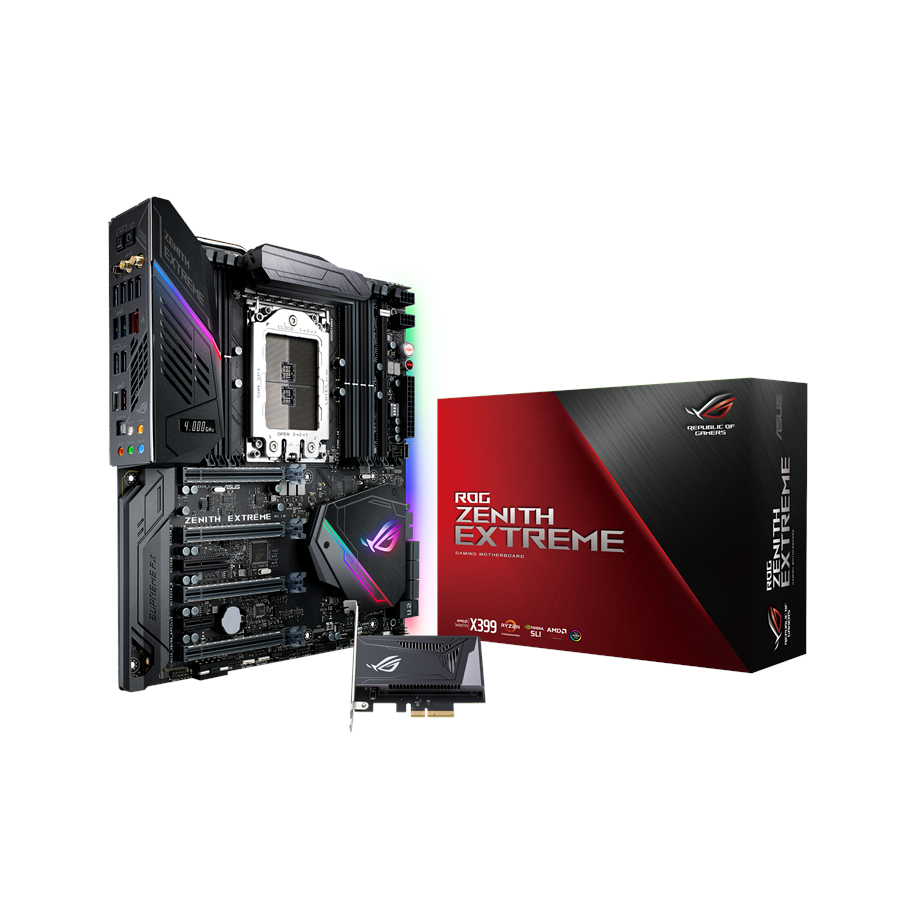 Mainboard - ASUS ROG ZENITH EXTREME Mainboard - AMD X399 - AMD TR4 socket - DDR4 RAM - Extended ATX - 90MB0UV0-M0EAY0