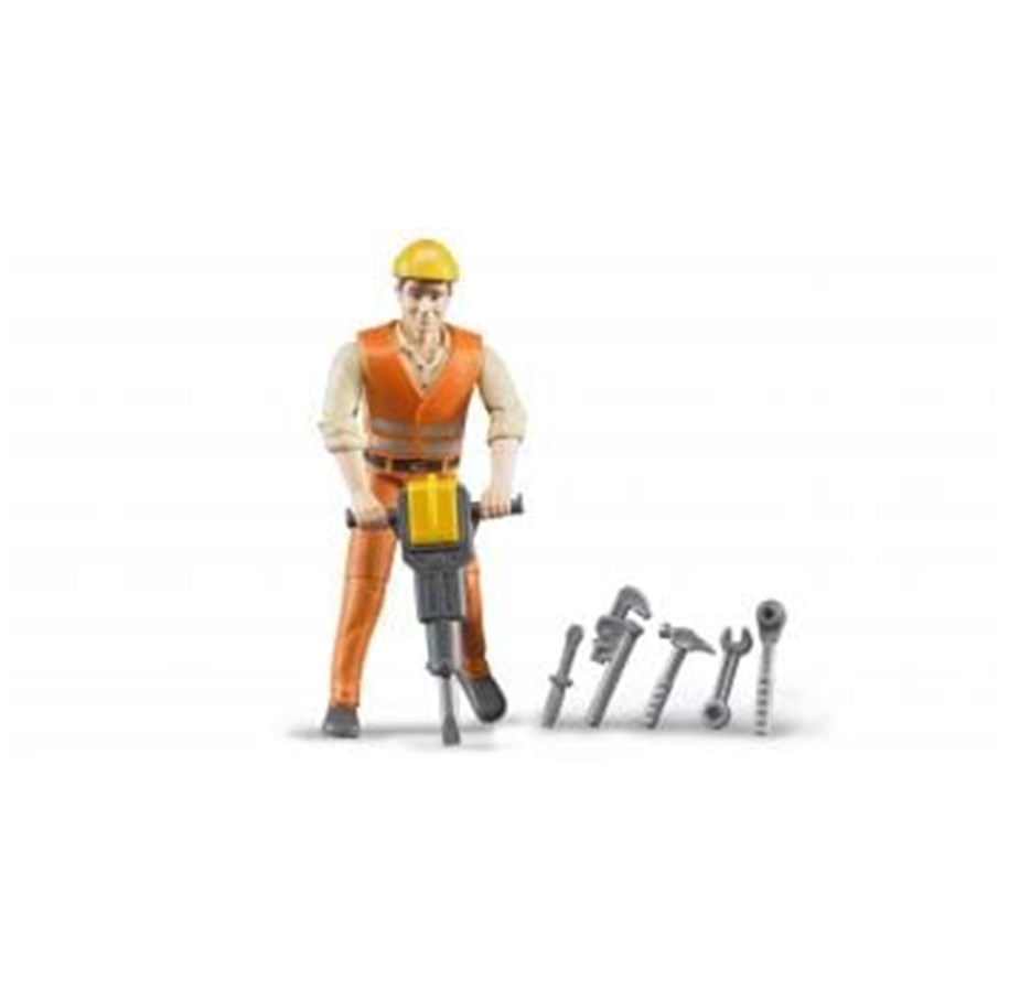 Figuren - Bruder Construction worker with accessories - 4001702600204