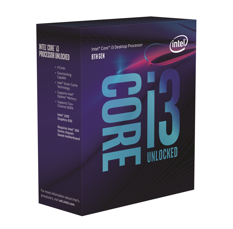 CPU - Intel Core i3-8350K Coffee Lake CPU - 4 Kerne - 4 GHz - Intel LGA1151 - Intel Boxed (mit Kühler) - BX80684I38350K