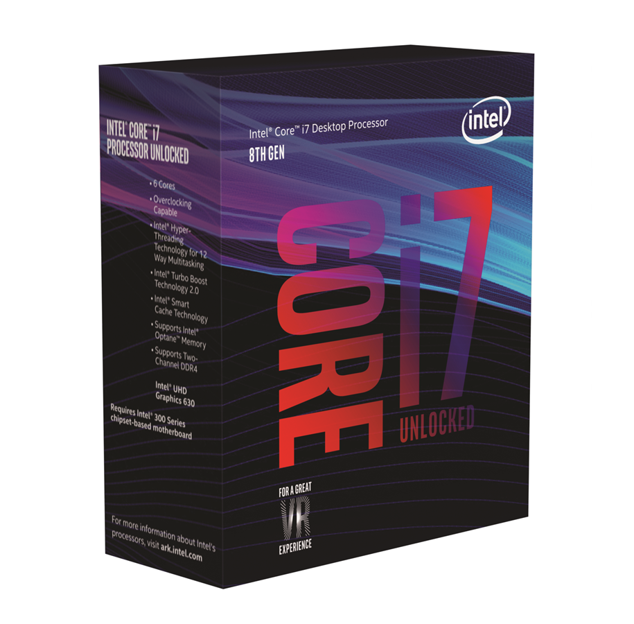 CPU - Intel Core i7-8700K Coffee Lake CPU - 6 Kerne - 3.7 GHz - Intel LGA1151 - Intel Boxed (mit Kühler) - BX80684I78700K