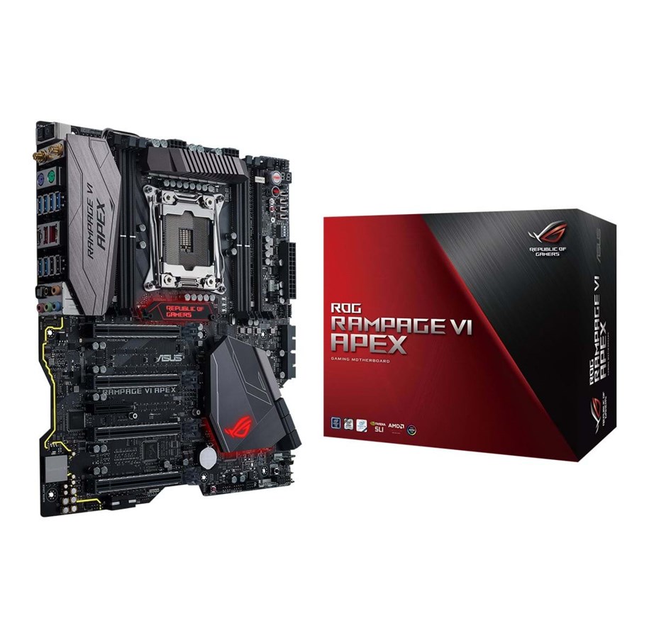 Mainboard - ASUS ROG RAMPAGE VI APEX Mainboard - Intel X299 - Intel LGA2066 - DDR4 RAM - Extended ATX - 90MB0UC0-M0EAY0