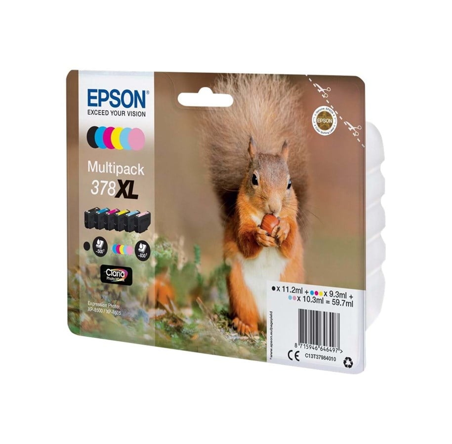 Druckerzubehör - Tinte & Toner - Epson 378XL Multipack - 6 pakker - XL - sort gul cyan magenta lys magenta lys cyan - original - blækpatron - C13T37984020