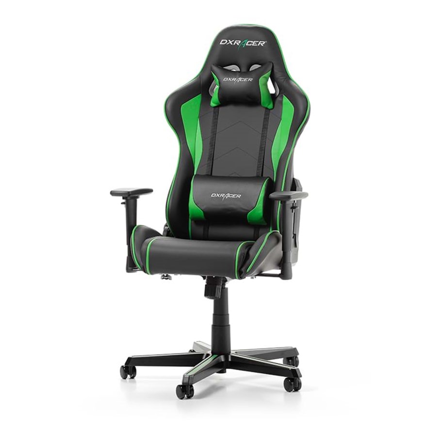Gaming Stühle - DXRacer FORMULA F08-NE Gaming Stuhl - Schwarz / Grün - Cold foam - Bis zu 100 kg - GC-F08-NE-H1