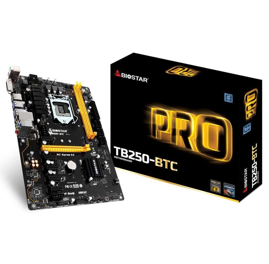 Mainboard - BIOSTAR TB250-BTC Mainboard - Intel B250 - Intel LGA1151 socket - DDR4 RAM - ATX - TB250-BTC