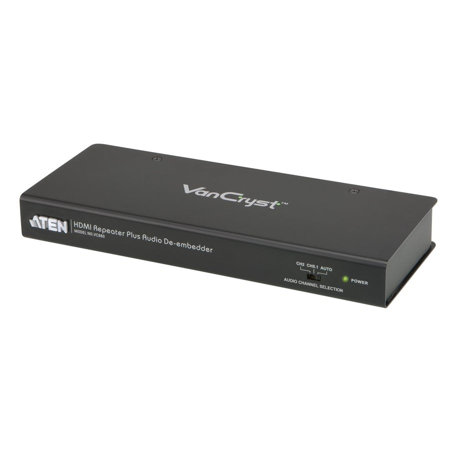 Repeater, boosters, bridges & Transceiver - ATEN VanCryst VC880 HDMI Repeater Plus Audio De-embedder - VC880