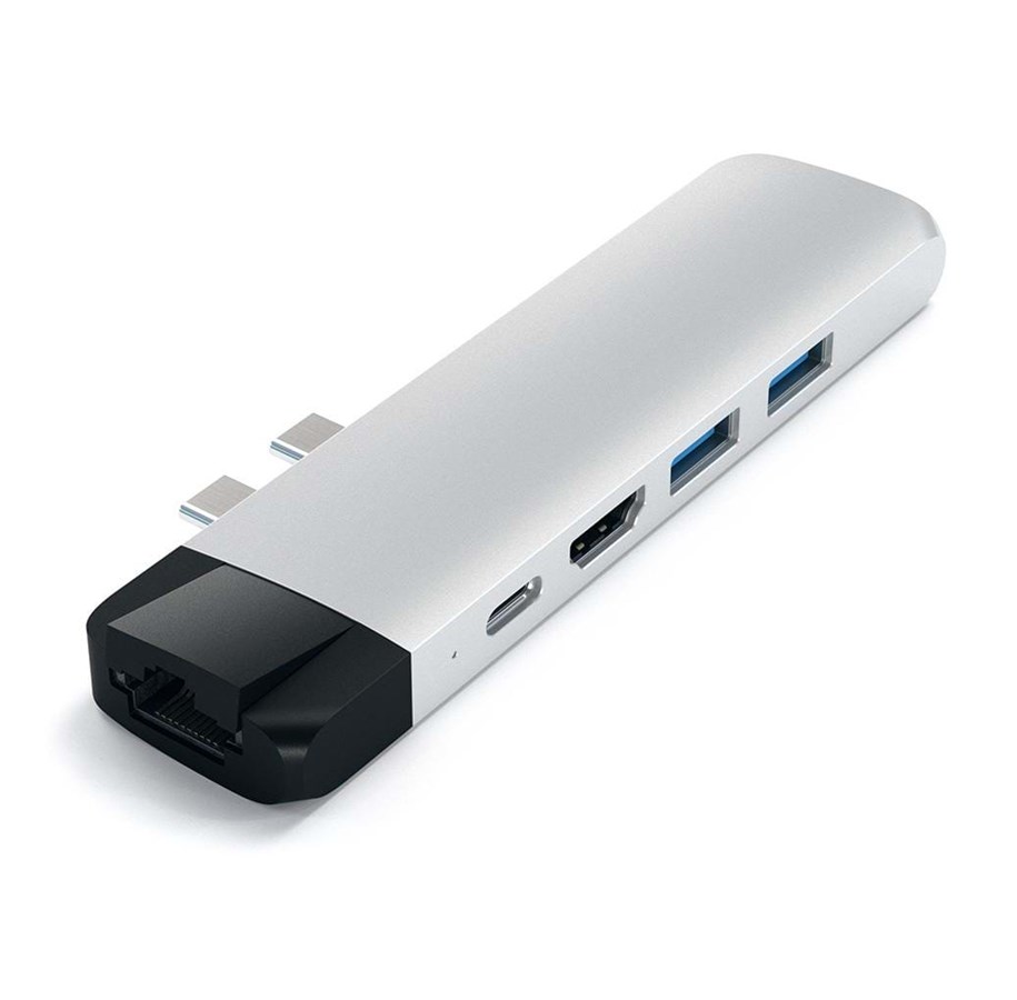 Dockingstationen - Satechi Aluminum Type-C Pro Hub with Ethernet - dockingstation - ST-TCPHES