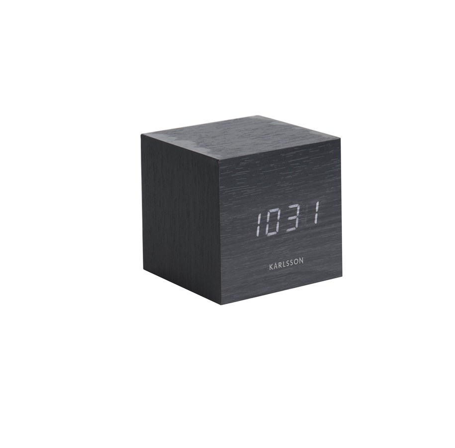 Einrichtung - Mini Cube Black Alarm clock - KA5655BK