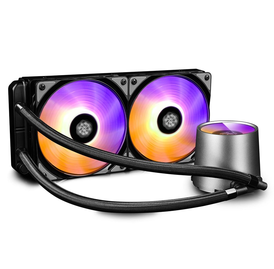 CPU Kühler - DeepCool Castle 240 RGB - CPU-Wasserkühlung - Max 30 dBA - DP-GS-H12L-CSL240RGB
