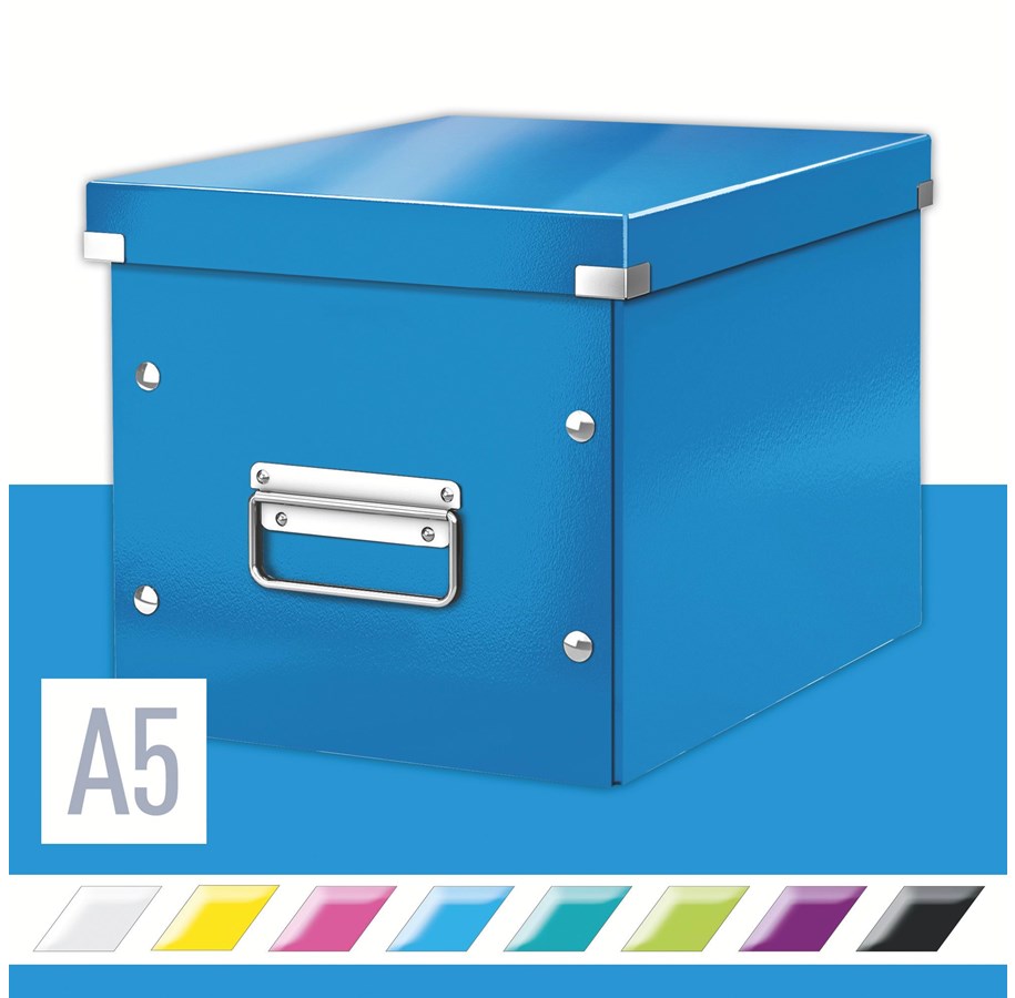 Archivierung und Aufbewahrung - Leitz  Click & Store WOW Aufbewahrungs- und Transportbox Cube Mittel Blau - 61090036