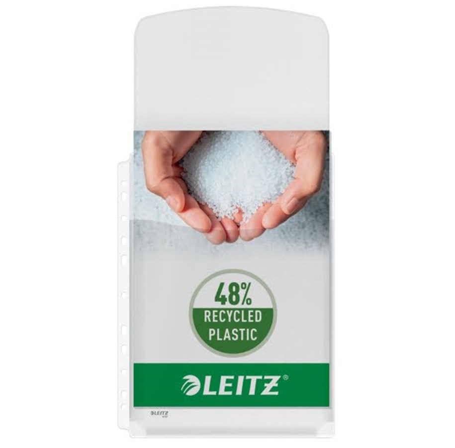 Taschen, Umschläge und Register - Leitz Premium Maxi Prospekthülle mit Klappe A4, 48% Pre-Consumer-Recycling-Kunststoff - 47573003