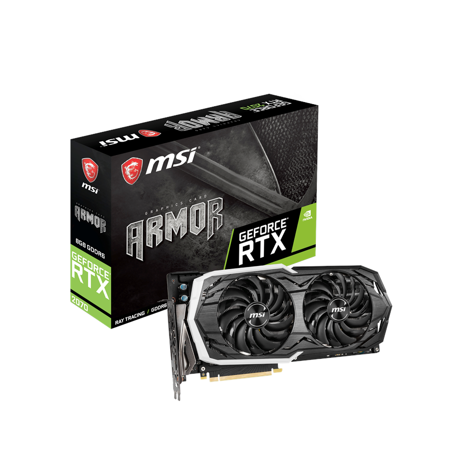 Grafikkarte - MSI GeForce RTX 2070 ARMOR - 8GB GDDR6 RAM - Grafikkarte - RTX 2070 ARMOR 8G