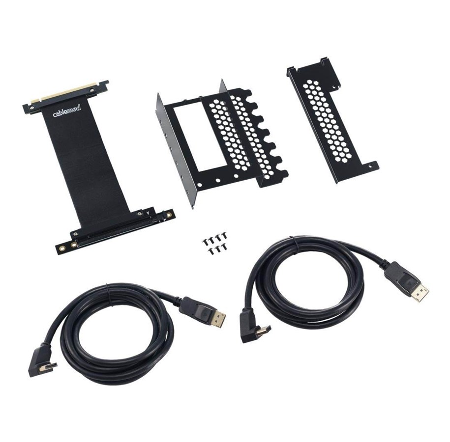 Gehäusezubehör - CableMod Vertical PCI-E Bracket - 2 x DisplayPort - CM-VPB-2DK-R
