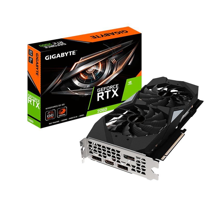 Grafikkarte - GIGABYTE GeForce RTX 2060 WindForce OC - 6GB GDDR6 RAM - Grafikkarte - GV-N2060WF2OC-6GD