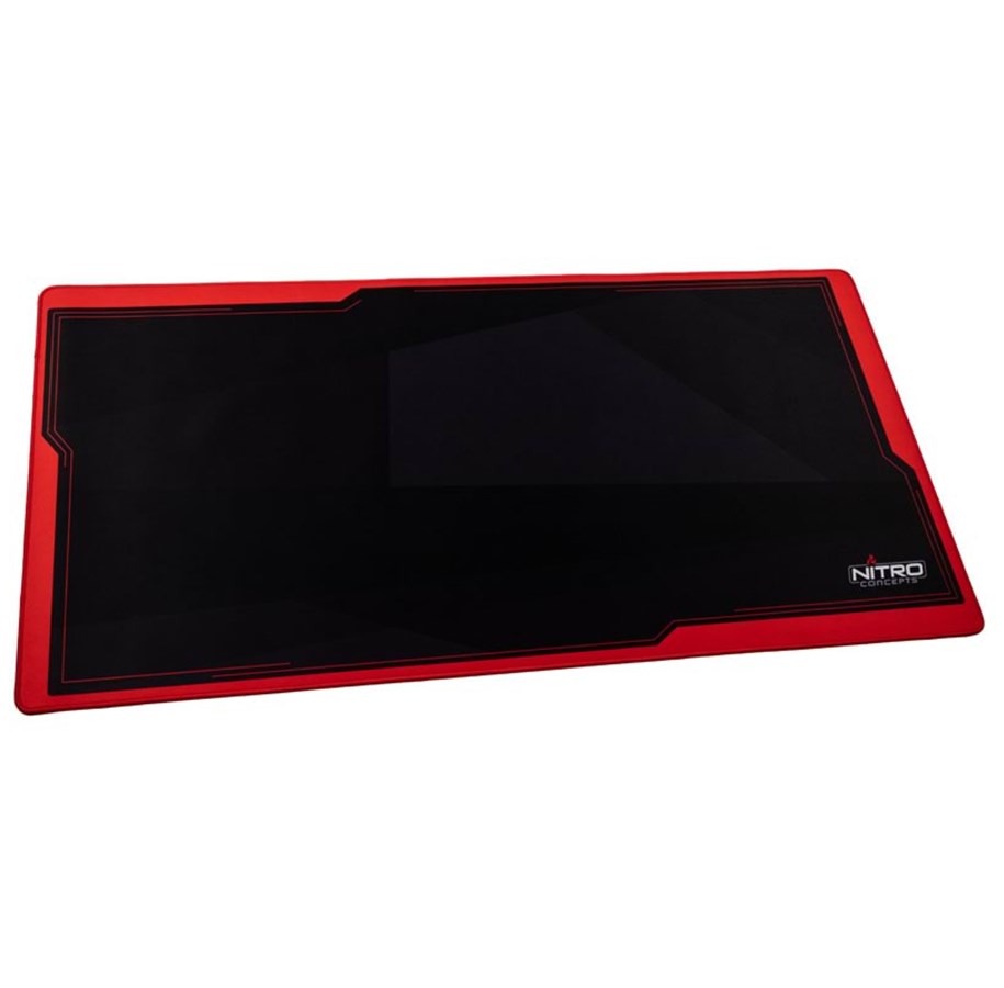 Mauspads & Zubehör - Nitro Concepts Deskmat 1200x600mm - Black/Red - NC-GP-MP-004