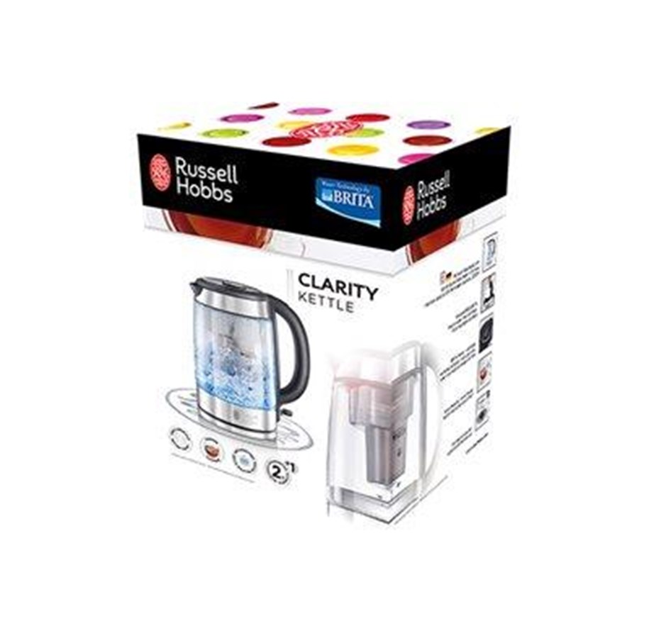Russell Hobbs Stylevia bollitore elettrico 1,5 L 2200 W Nero, Acciaio