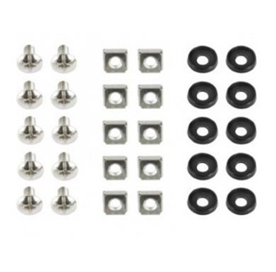 Rack-Gehäuse - Gembird 19A-FSET-01 19'' rack mounting set (bolt nut washer) (10-Pack) - 19A-FSET-01