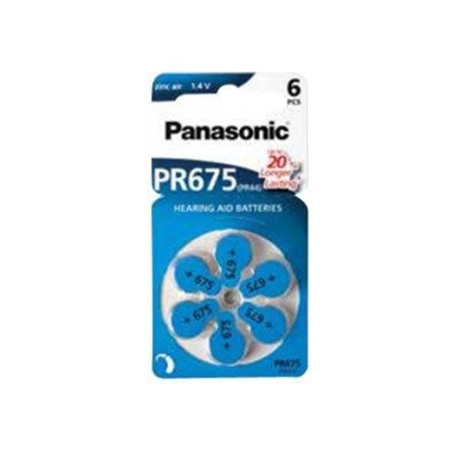 Batterien und Akkus - Panasonic PR675 - battery 6 x PR44 Zinc Air - PR-675/6LB