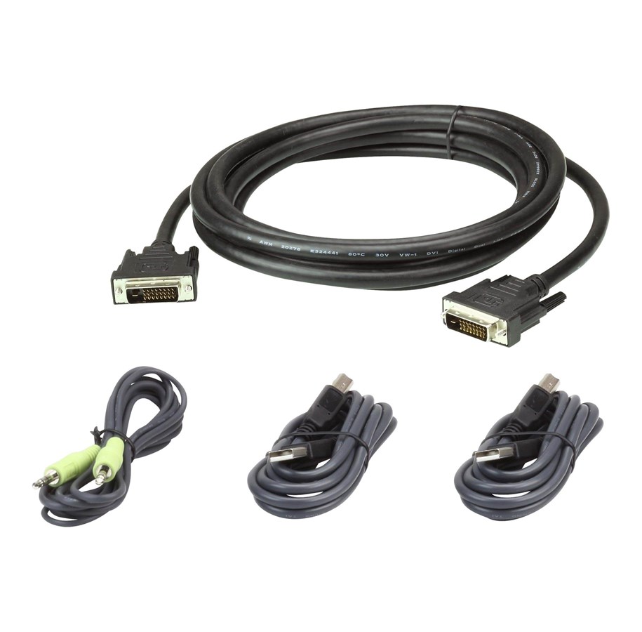 KVM Kabel - ATEN CABLE KIT DVI-Dd/USB/SP L:3M - 2L-7D03UDX4