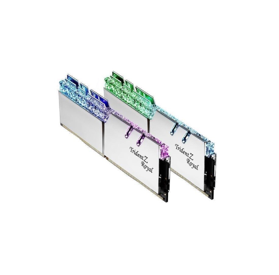 Arbeitsspeicher (RAM) - G.Skill Trident Z Royal DDR4-3200 - 32GB - CL14 - Dual Channel (2 pcs) - Intel XMP - Silber mit RGB - F4-3200C14D-32GTRS