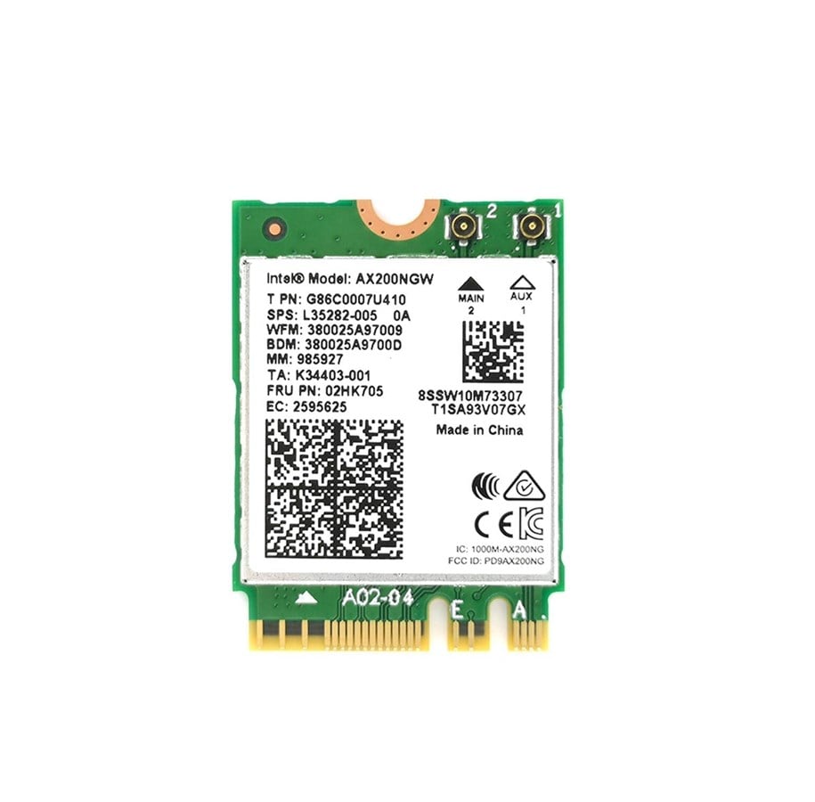 Netzwerkadapter (Netzkarte, Druckserver, u.s.w.) - Intel AX200 Wi-Fi 6 + BT 5.0 / M.2 2230 / With vPro - AX200.NGWG / 985897