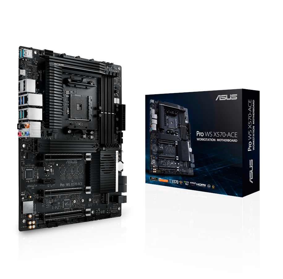 Mainboard - ASUS PRO WS X570-ACE Mainboard - AMD X570 - AMD AM4 socket - DDR4 RAM - ATX - 90MB11M0-M0EAY0