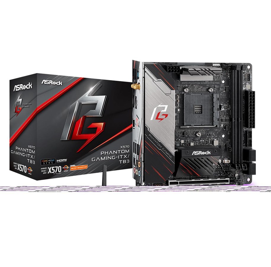 Mainboard - ASRock X570 PHANTOM GAMING-ITX/TB3 Mainboard - AMD X570 - AMD AM4 socket - DDR4 RAM - Mini-ITX - 90-MXBB10-A0UAYZ