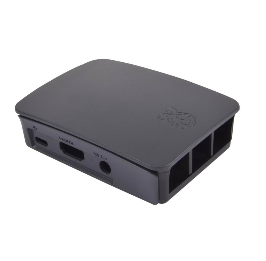 Gehäuse - Raspberry Pi 4 Case - Black/Grey - Gehäuse - Raspberry Pi - Grau - RPI4-CASE-BG