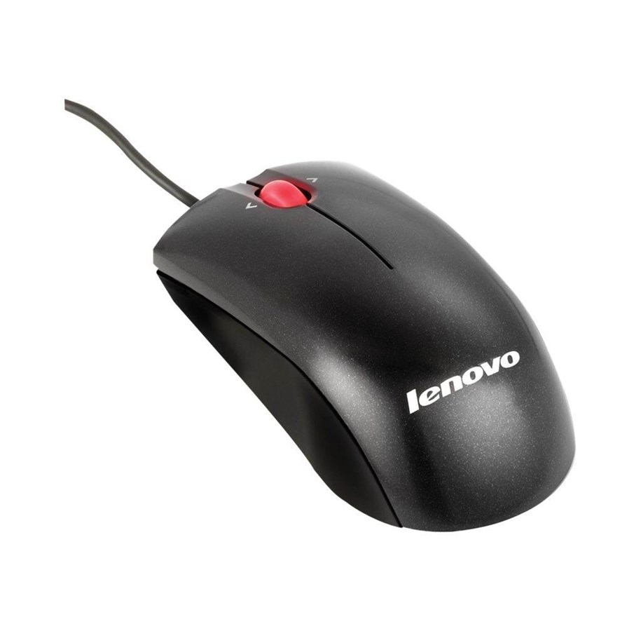 Maus - Lenovo - mouse - USB - metallic black - Maus (Schwarz) - 41U3075