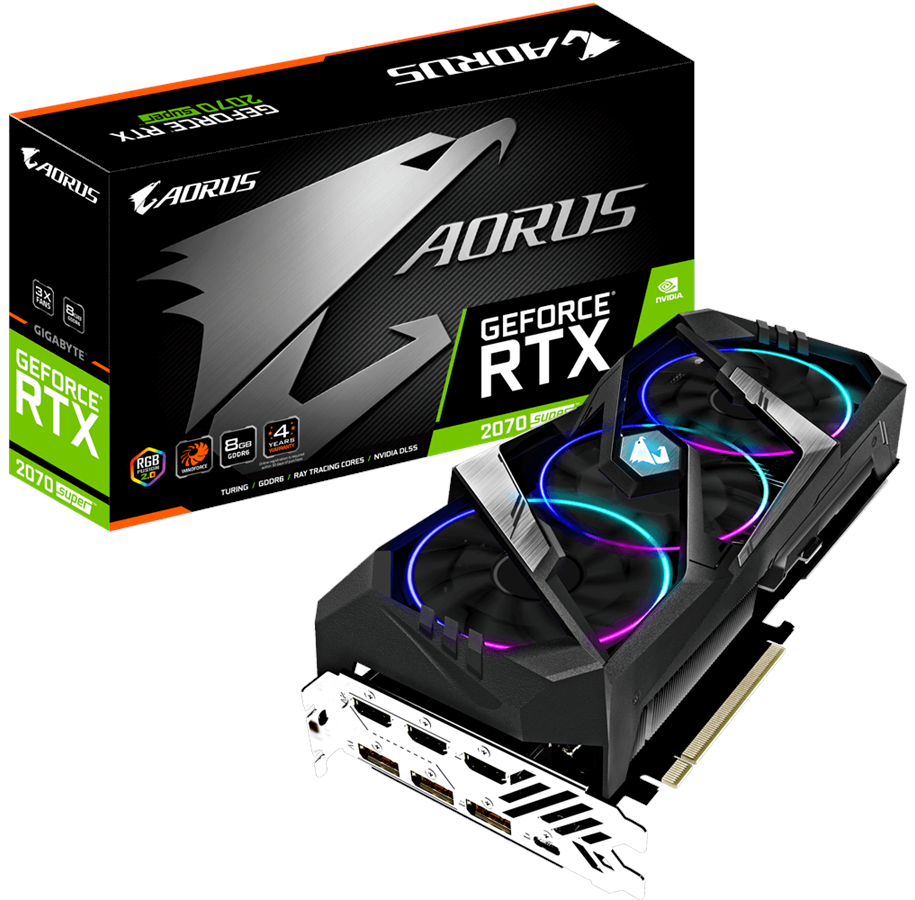 Grafikkarte - GIGABYTE GeForce RTX 2070 SUPER AORUS - 8GB GDDR6 RAM - Grafikkarte - GV-N207SAORUS-8GC