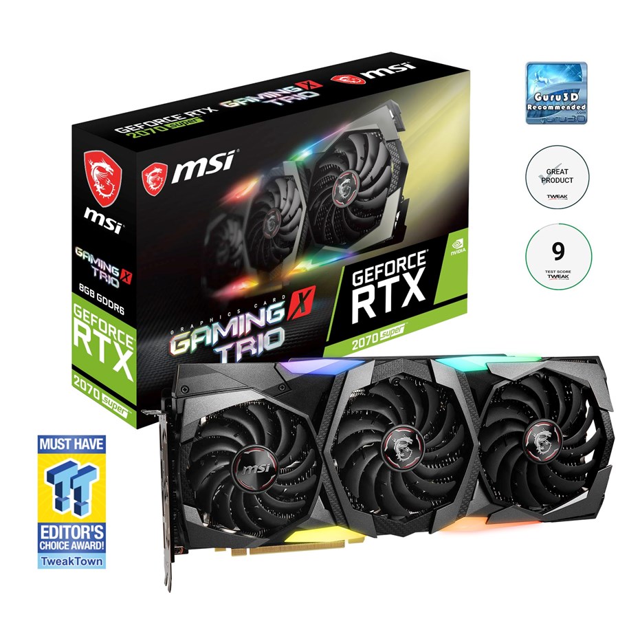 Grafikkarte - MSI GeForce RTX 2070 SUPER GAMING X TRIO - 8GB GDDR6 RAM - Grafikkarte - RTX 2070 SUPER GAMING X TRIO
