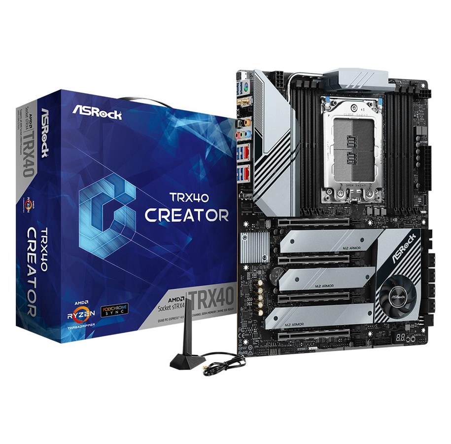 Mainboard - ASRock TRX40 CREATOR Mainboard - AMD TRX40 - AMD sTRX4 socket - DDR4 RAM - ATX - 90-MXBB70-A0UAYZ