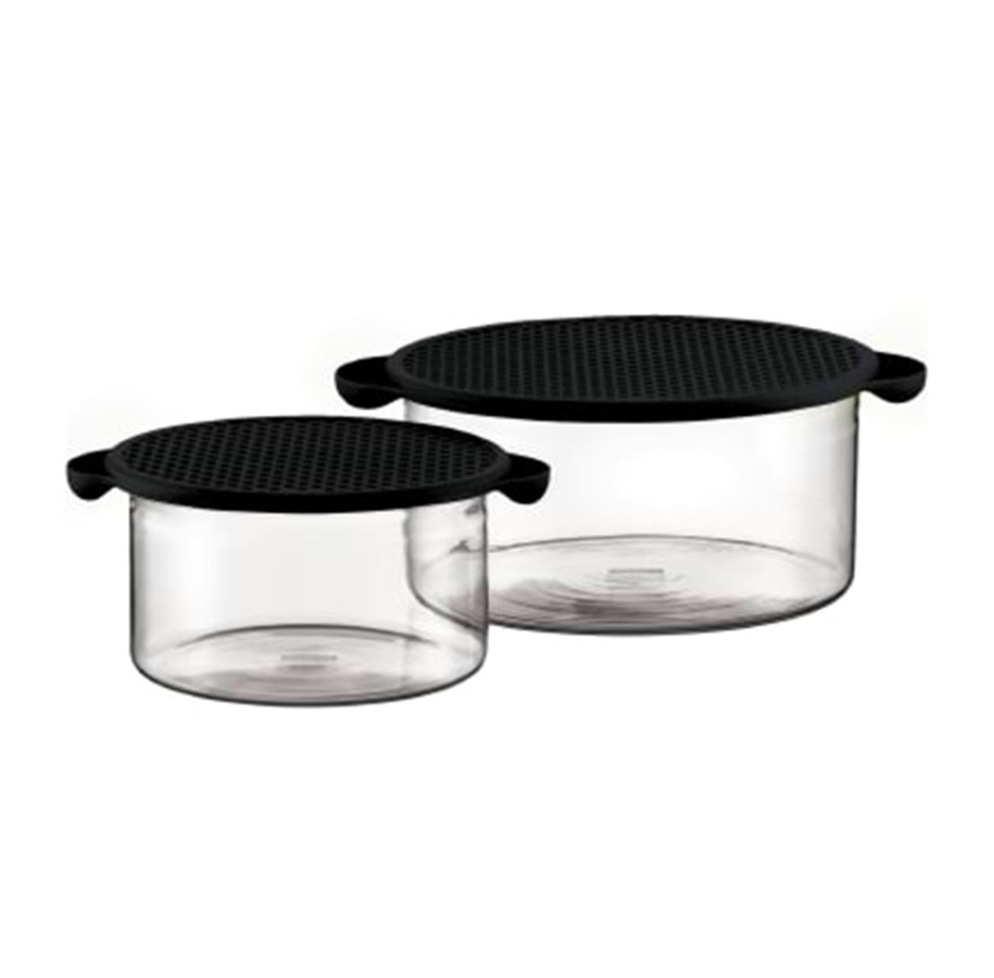 Küchenzubehör - BODUM HOT POT SET - 2 pcs - black - K10127-01