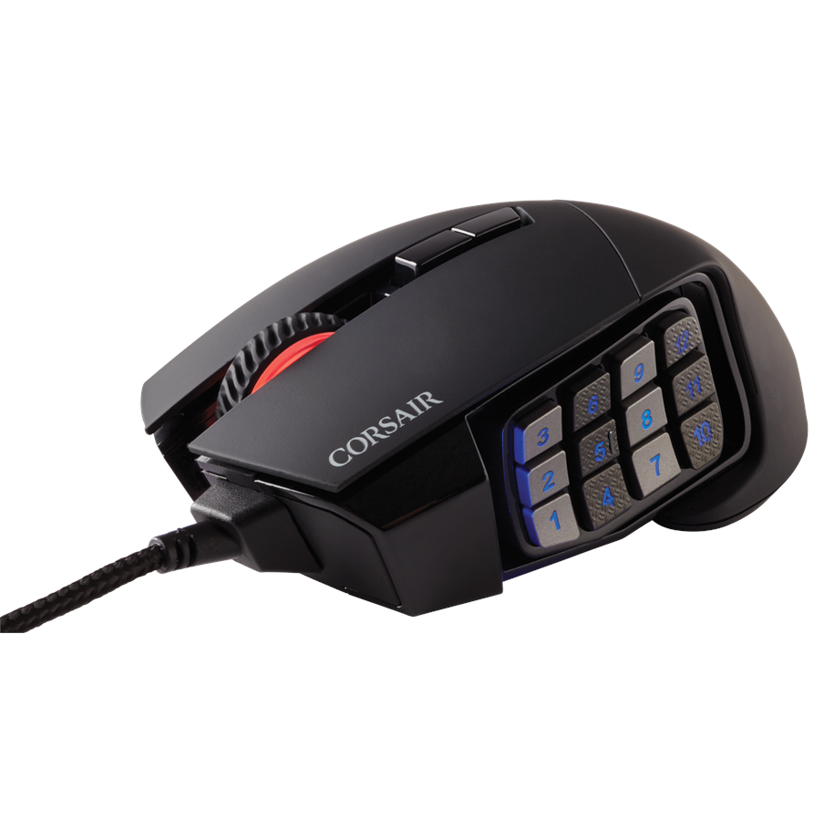 Corsair SCIMITAR RGB ELITE MMO - Black - Gaming Maus (Schwarz mit RGB)