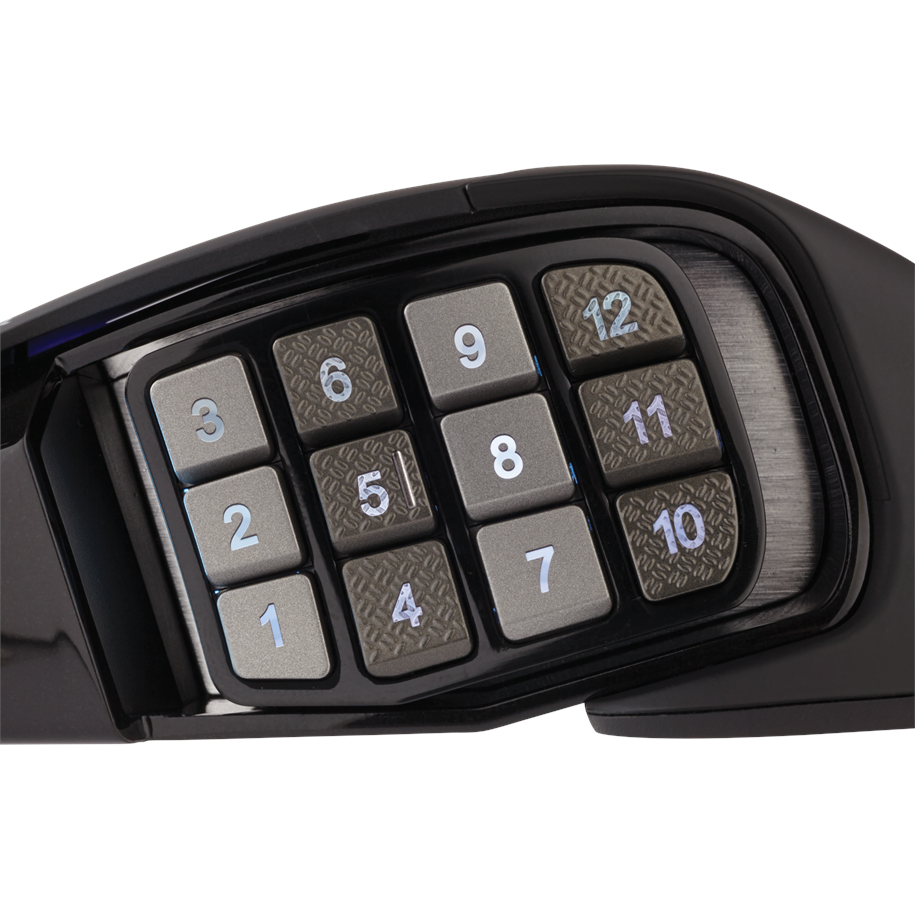 Corsair SCIMITAR RGB ELITE MMO - Black - Gaming Maus (Schwarz mit RGB)