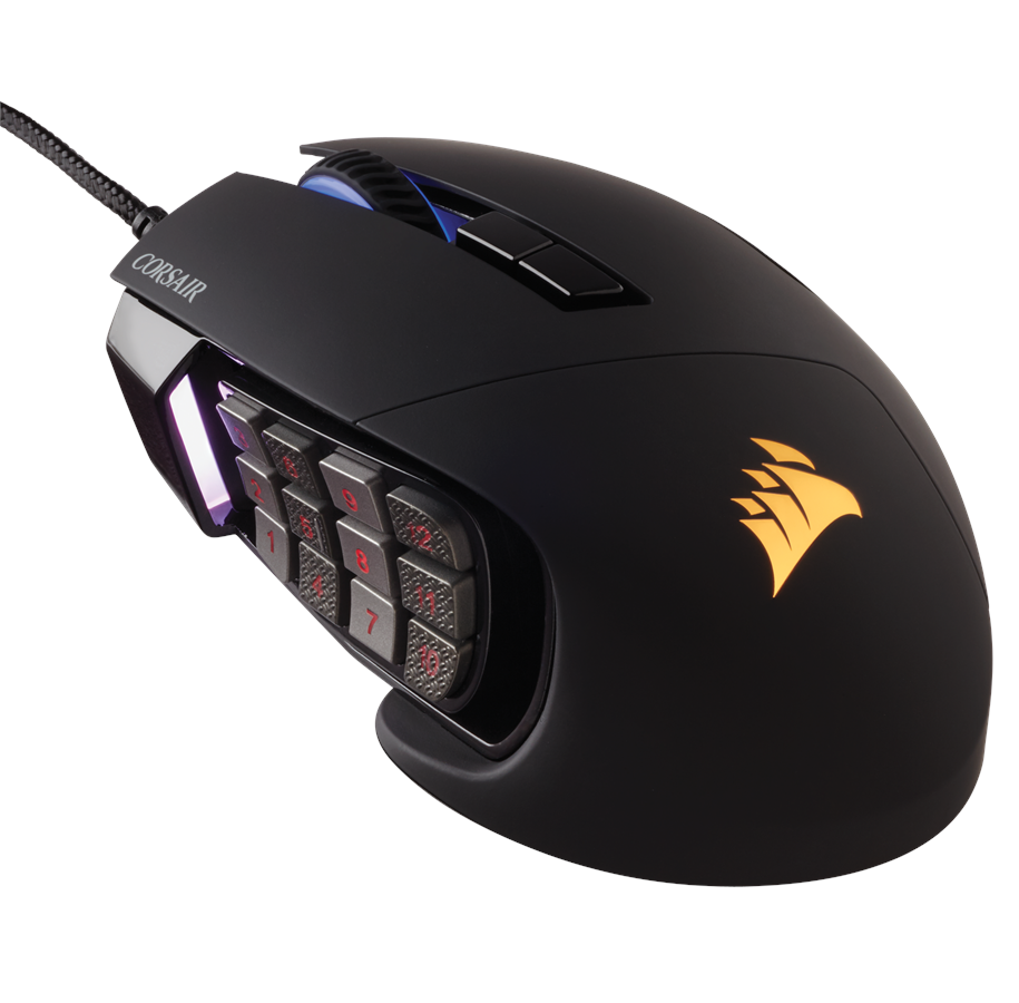 Corsair SCIMITAR RGB ELITE MMO - Black - Gaming Maus (Schwarz mit RGB)