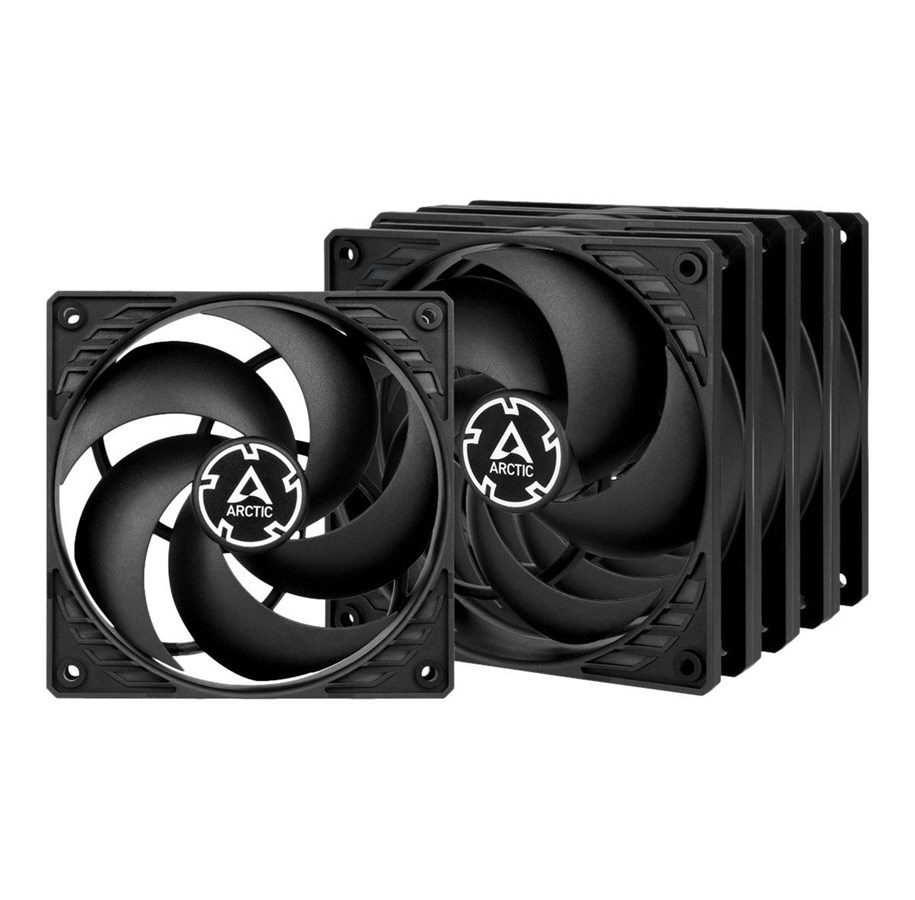 Gehäuselüfter - Arctic P12 PWM PST - Black/Black - 5-pack value pack - Gehäuselüfter - 120mm - Schwarz - 23 dBA - ACFAN00137A