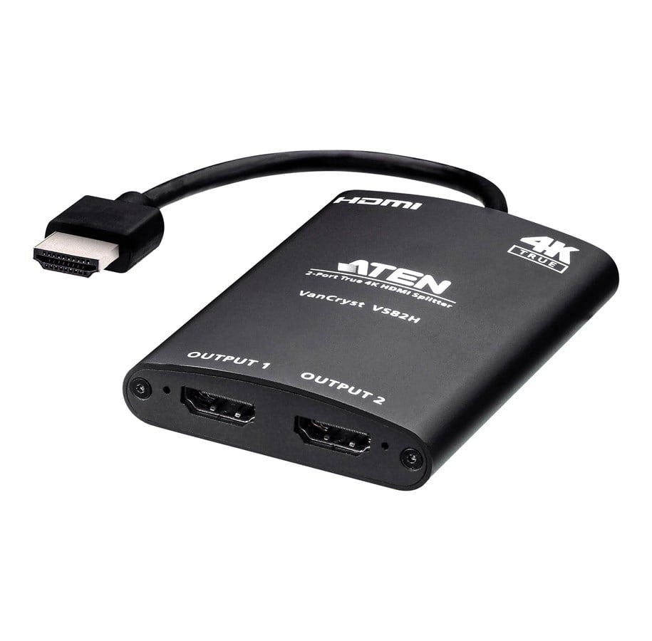 Video Audio Switcher - ATEN 2 Port True 4K HDMI Splitter - VS82H-AT