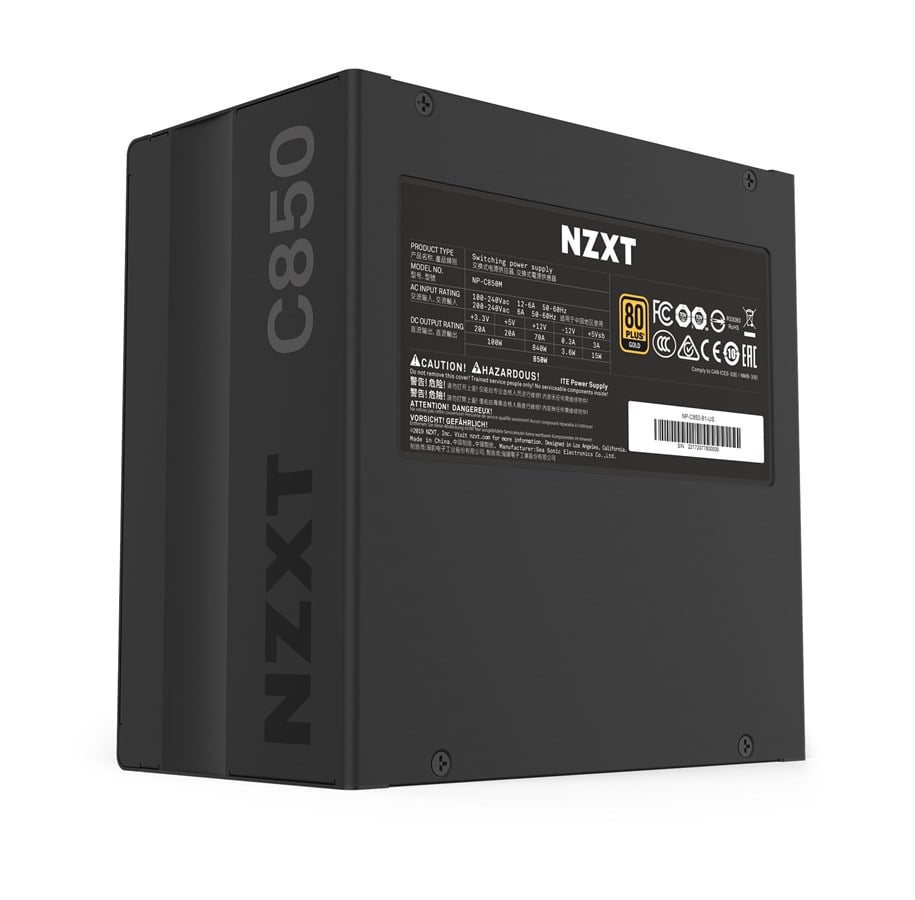 Netzteile - NZXT C-Series Gold C850 Netzteile - 850 Watt - 120 mm - ATX - 80 Plus Gold zertifiziert - NP-C850M-EU