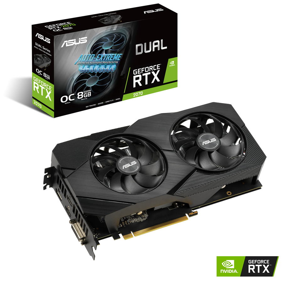 Grafikkarte - ASUS GeForce RTX 2070 DUAL EVO OC V2 - 8GB GDDR6 RAM - Grafikkarte - 90YV0E50-M0NA00