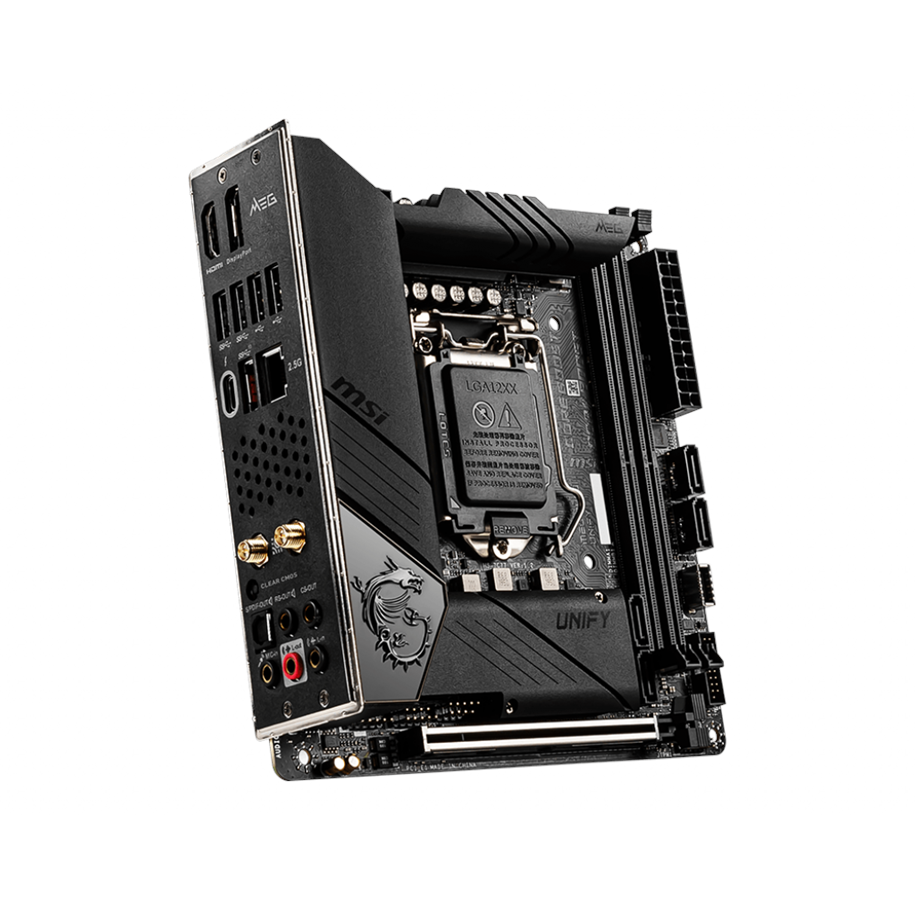 Mainboard - MSI MEG Z490I UNIFY Mainboard - Intel Z490 - Intel LGA1200 socket - DDR4 RAM - Mini-ITX - MEG Z490I UNIFY