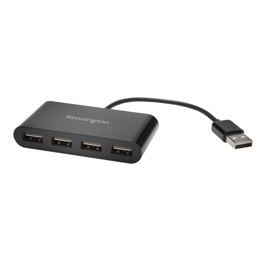 USB-Hubs - Kensington USB 2.0 4-Port Hub USB-Hubs - 4 - Schwarz - K39120EU