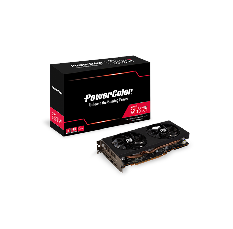 Grafikkarte - PowerColor Radeon RX 5600 XT V2 - 6GB GDDR6 RAM - Grafikkarte - AXRX 5600XT 6GBD6-3DHV2/OC
