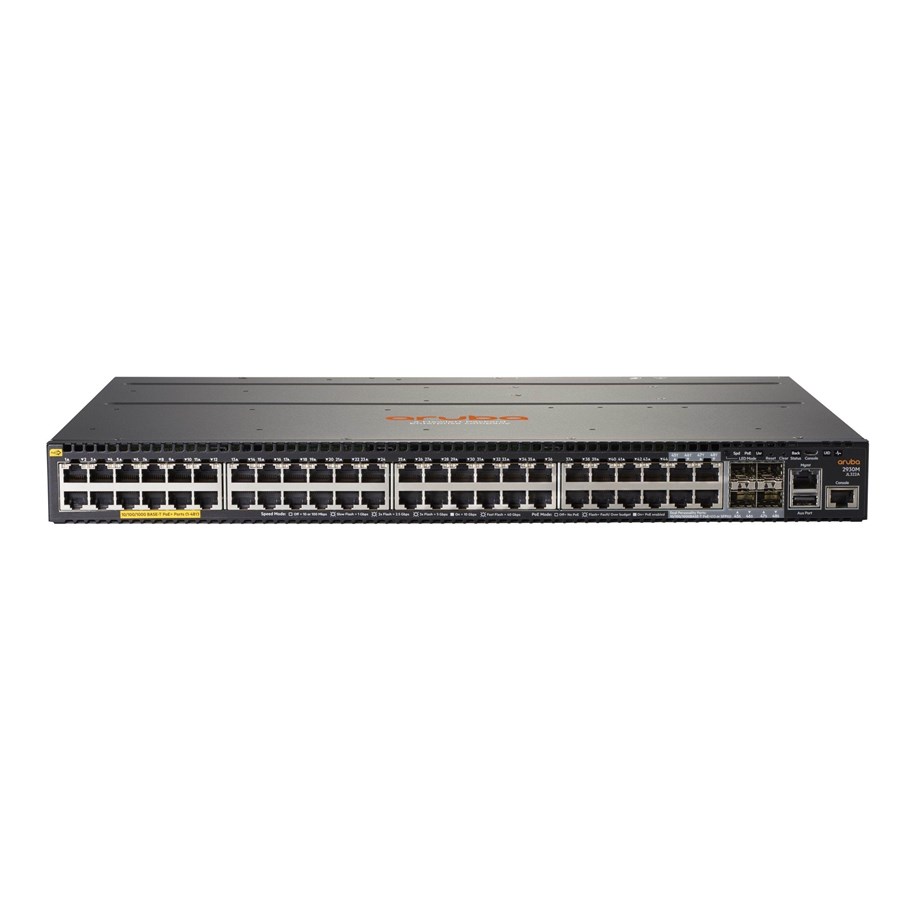 Switches - Hewlett Packard Enterprise Aruba 2930M 48G PoE+ 1-slot Switch - JL322A