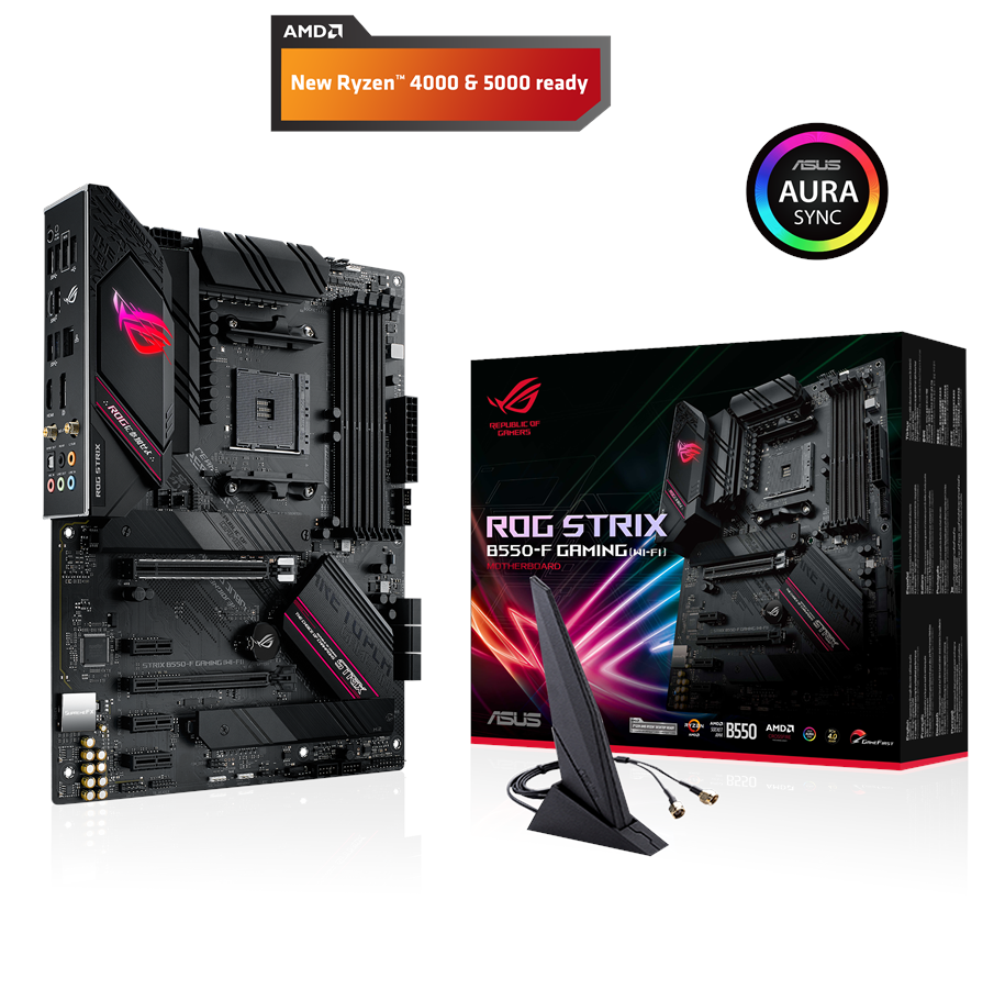Mainboard - ASUS ROG STRIX B550-F GAMING (WI-FI) Mainboard - AMD B550 - AMD AM4 socket - DDR4 RAM - ATX - 90MB14F0-M0EAY0